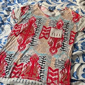 Múltiple Crochet Lace Detail Top Size L
